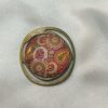 Accroche clés aimanté pour sac CRÉATION UNIQUE "Mandala teinte cuivre sur bronze"