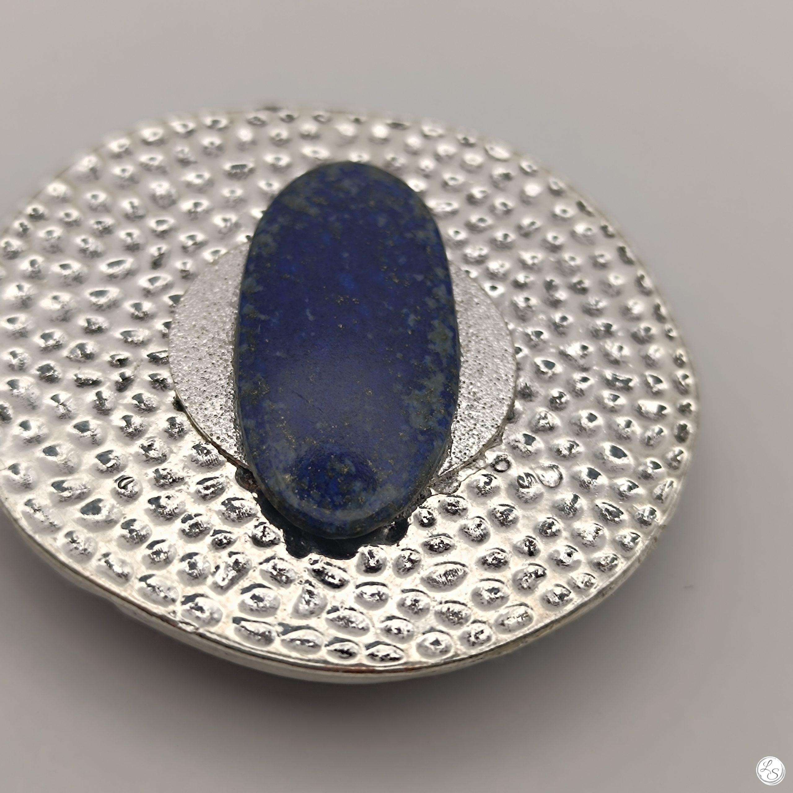 BROCHE AIMANTÉE CRÉATION UNIQUE  "Lapis lazuli" – Image 2