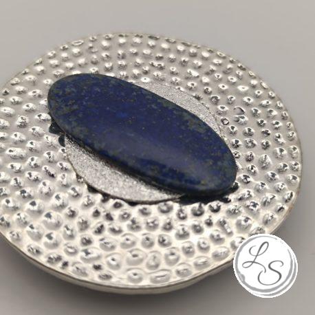 BROCHE AIMANTÉE CRÉATION UNIQUE  "Lapis lazuli"