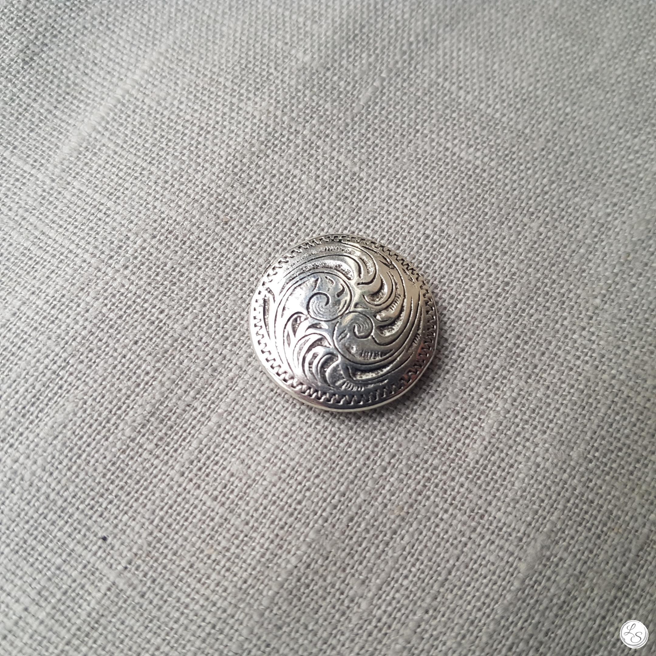Broche Vague Vintage En Métal Doré Et Nacre - Pièce Unique Sans Marque - Occasion En Bon état