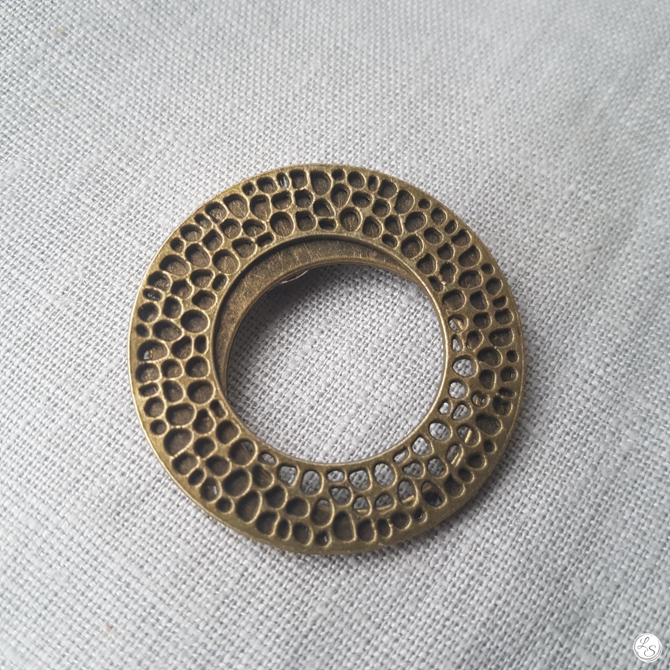 Broche aimantée "Double anneaux bronze" – Image 2