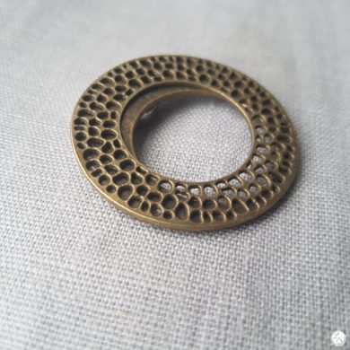 Broche aimantée "Double anneaux bronze"
