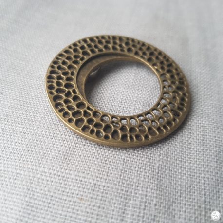 Broche aimantée "Double anneaux bronze"