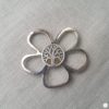 Broche aimantée "Porte lunettes fleur argent arbre de vie"