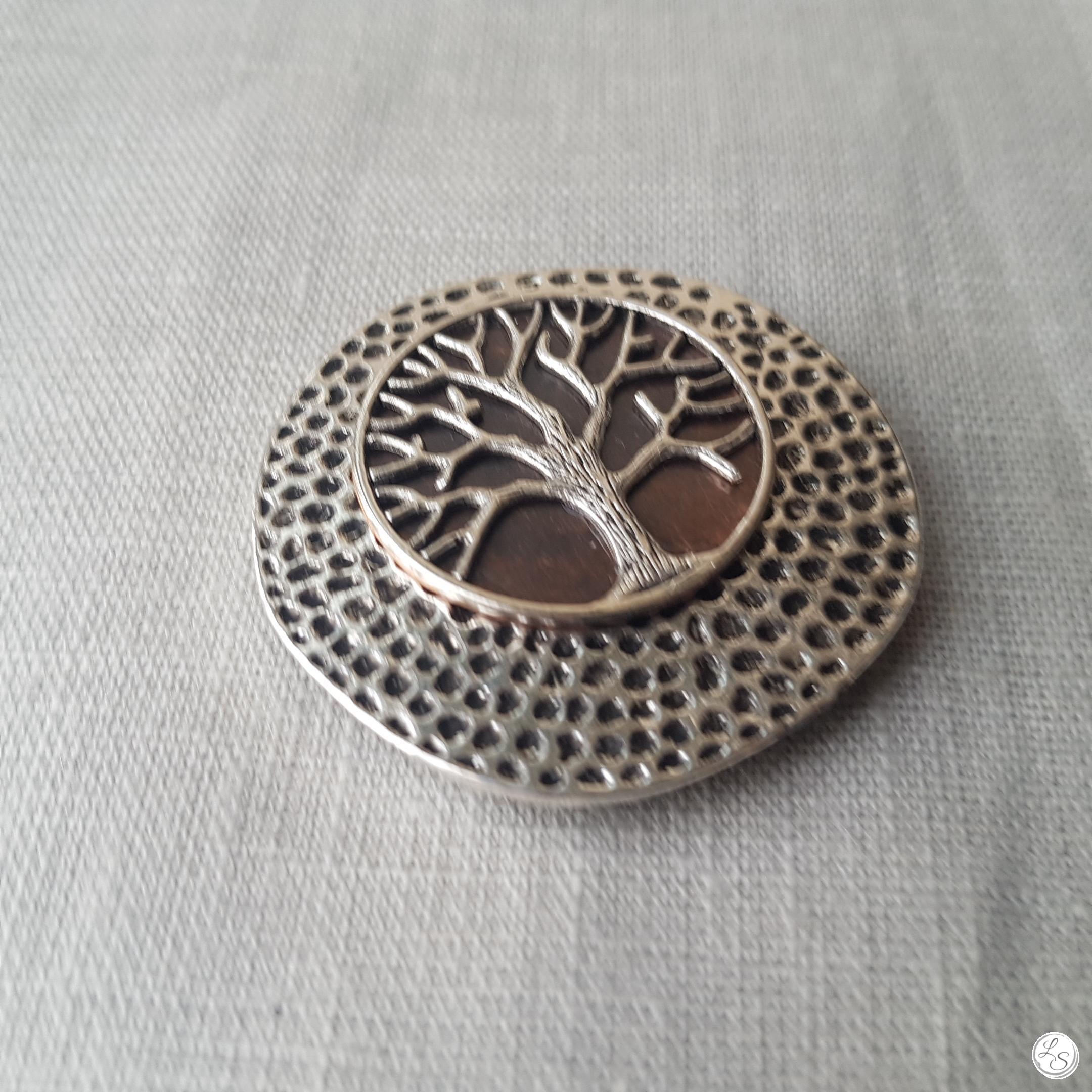 Broche aimantée "arbre de vie sur bronze argent" – Image 2