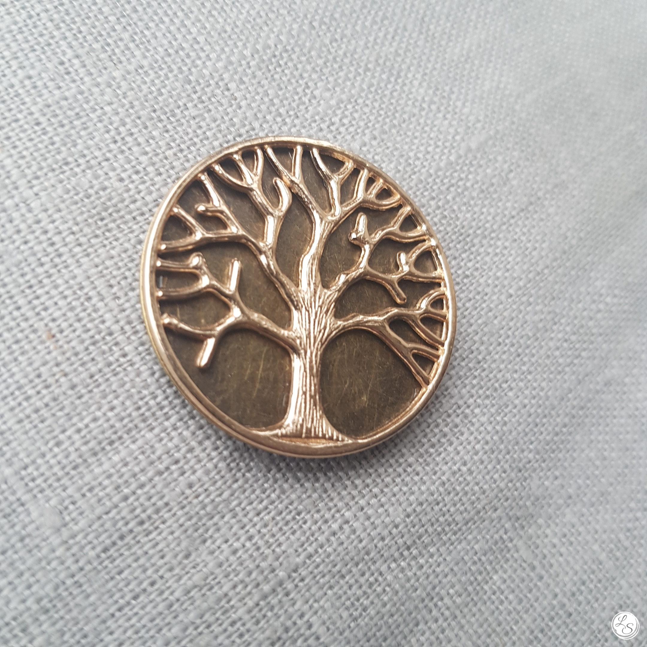 Broche aimantée "arbre de vie doré sur bronze" – Image 2