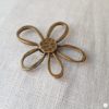 Broche aimantée "Fleur bronze"