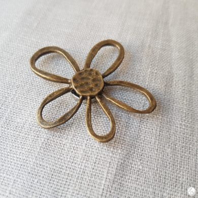 Broche aimantée "Fleur bronze"