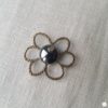 Broche aimantée "fleur bronze hématite" – Image 2