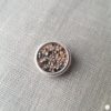 Broche aimantée "Swarovski rose vintage gris"