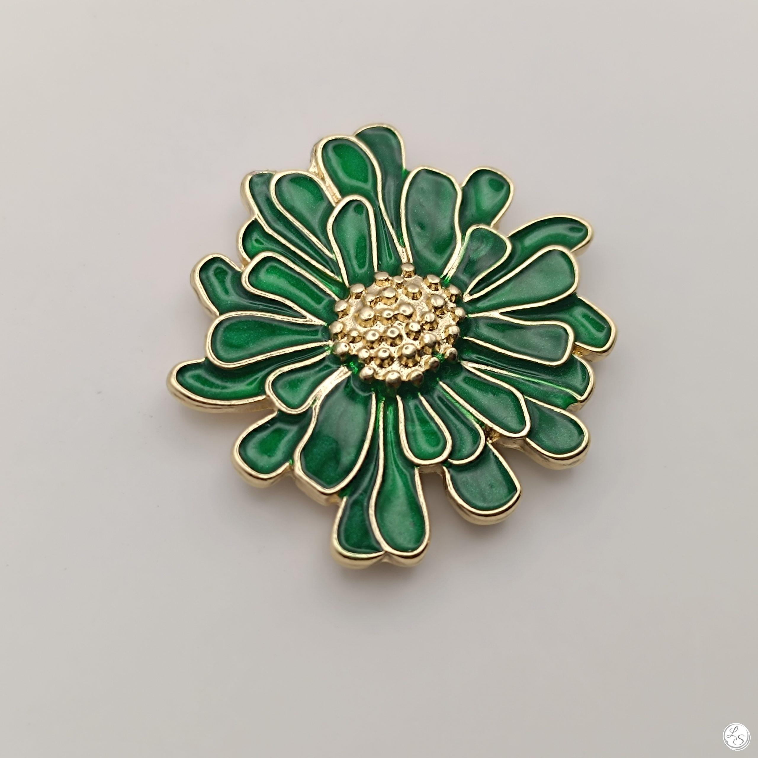 Broche aimantée "Fleur relief émaillée " – Image 8