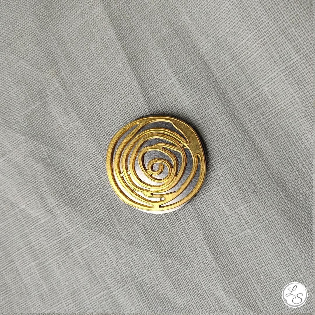 Accroche clés aimanté pour sac couleur or argenté