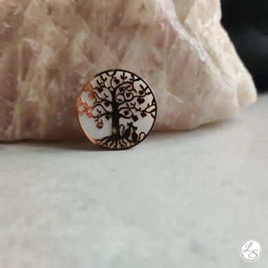Accroche clés aimanté pour sac arbre chat rosé doré