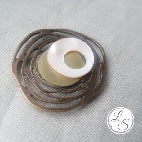 Accroche clés aimanté pour sac "bronze nacre" – Image 2