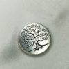 Broche aimantée "Arbre médaillon argenté spirale"