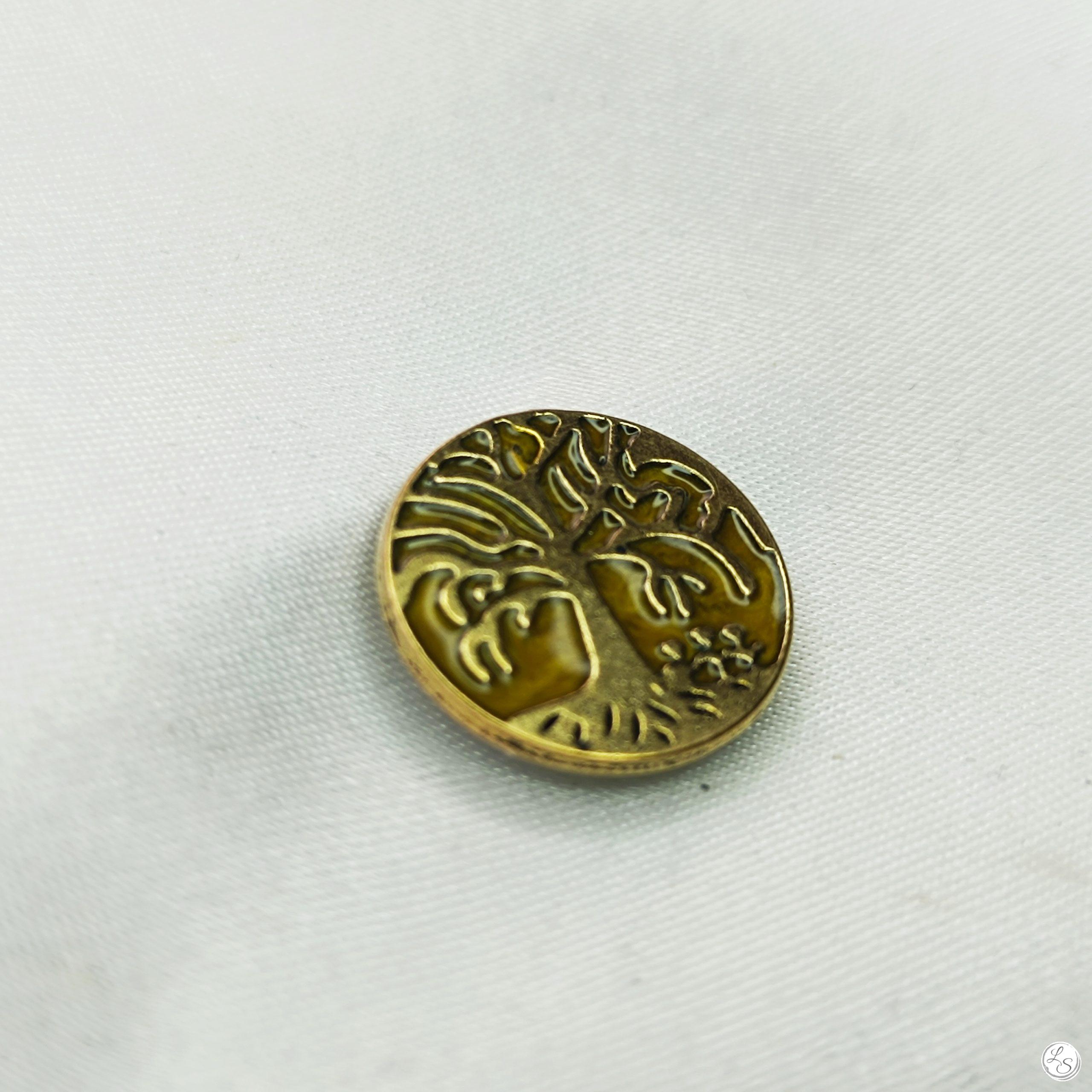 Broche aimantée "Arbre de vie doré émail" – Image 2