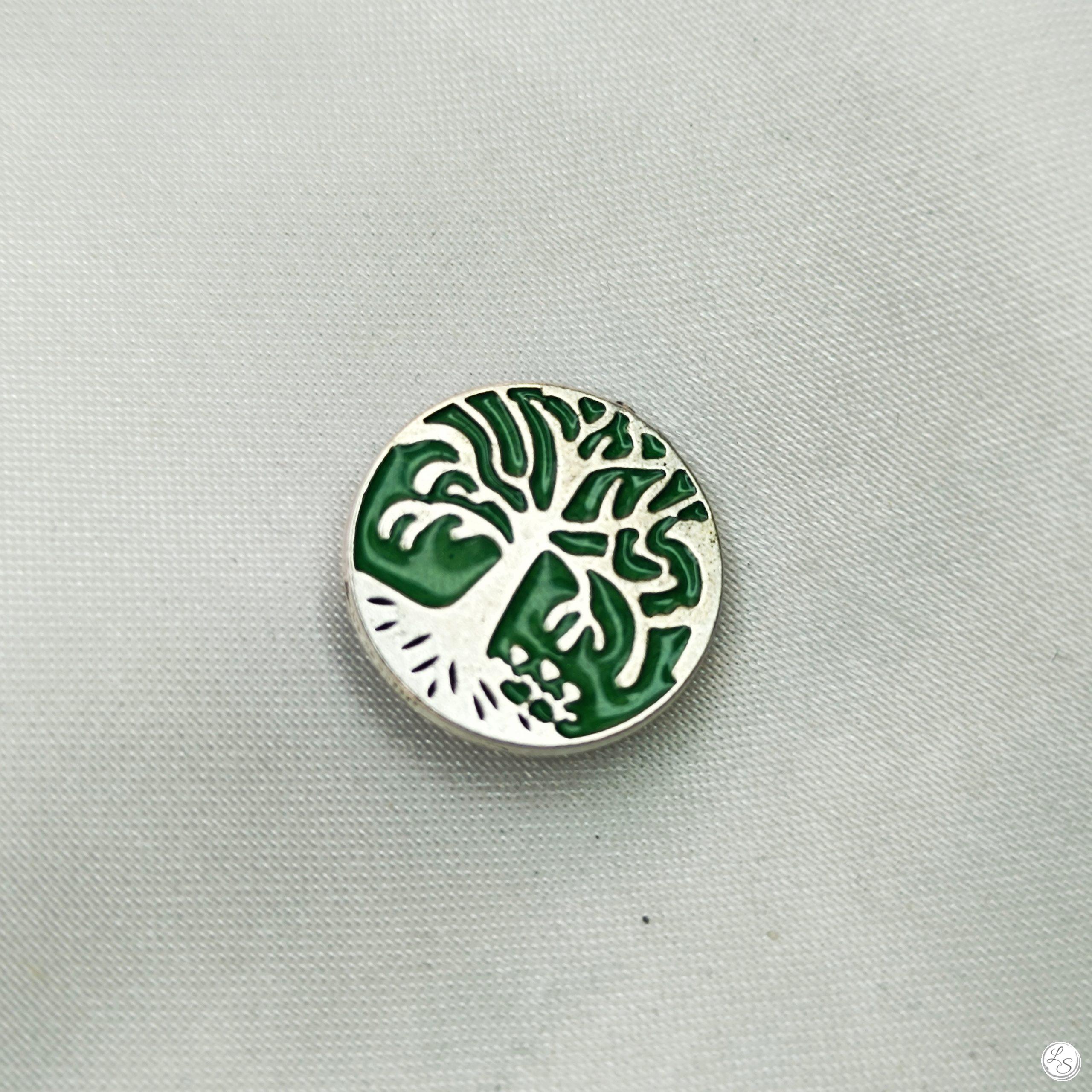 Broche aimantée "Arbre de vie vert émail" – Image 3