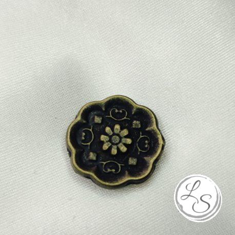 Broche aimantée "Fleur bronze"