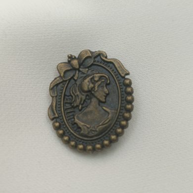 BROCHE AIMANTÉE CRÉATION UNIQUE "Camé bronze"