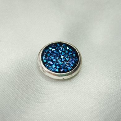 Broche aimantée "Petit Swarovski bleu élec"