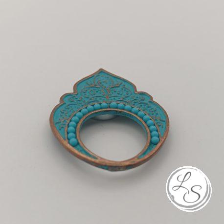 Broche aimantée "Porte lunettes aimantés Cuivre Bleu Imitation Turquoise" – Image 4
