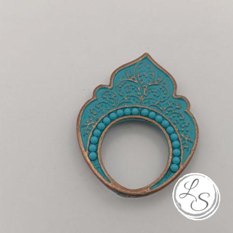 Broche aimantée "Porte lunettes aimantés Cuivre Bleu Imitation Turquoise" – Image 3