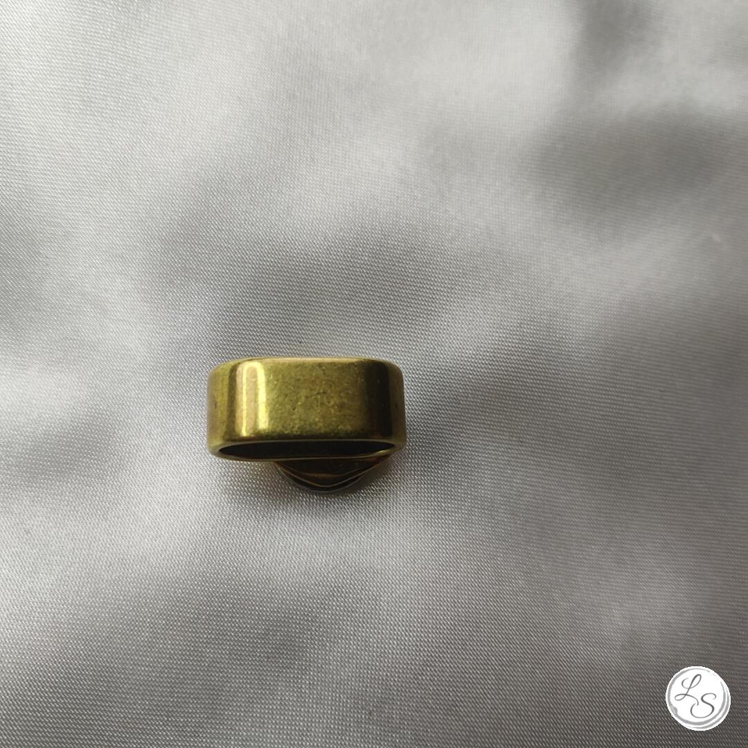 Broche aimantée "Porte lunettes petit tube bronze"