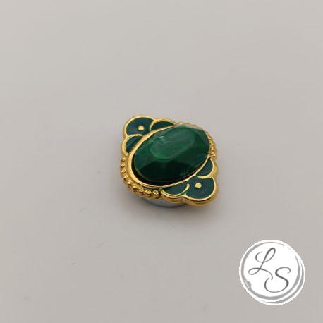 Broche aimantée "Ovale doré vert" – Image 4