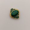 Broche aimantée "Ovale doré vert" – Image 3