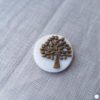 Broche aimantée "Arbre de vie bronze sur nacre"