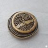 Broche aimantée "Arbre de vie bronze sur médaillon bronze" – Image 3