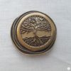 Broche aimantée "Arbre de vie bronze sur médaillon bronze"