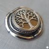 Broche aimantée "Arbre de vie sur bronze argenté vintage"