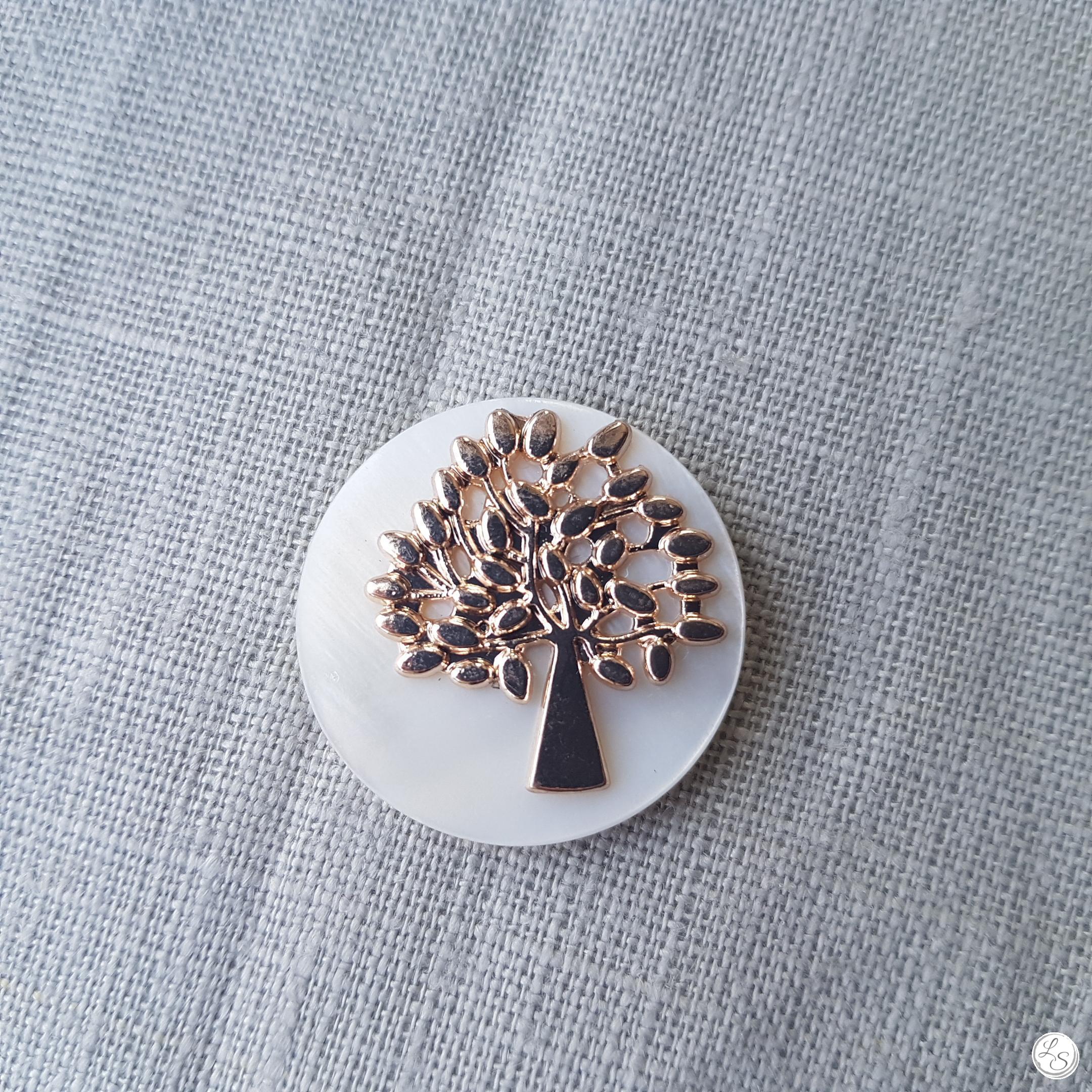 Treend24 Broche aimant/ée pour femme Motif arbre de vie Rose dor/é