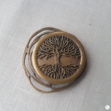 Broche aimantée "Arbre de vie tout bronze"