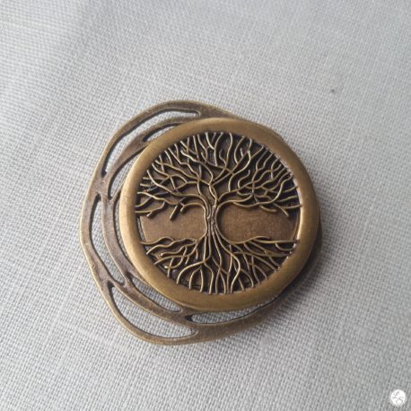 Broche aimantée "Arbre de vie tout bronze"