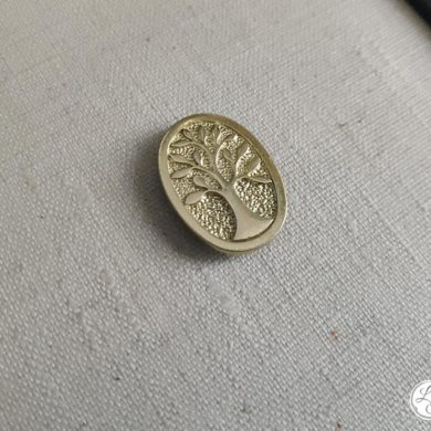 Broche aimantée "Arbre de vie couleur or ovale"