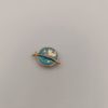 Broche aimantée "Chat doré sur fond bleu" – Image 2