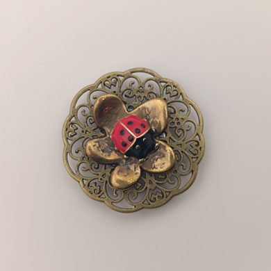 broche aimantée lulushop coccinelle bronze