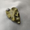 Broche aimantée "Cœur bronze blanc" – Image 3
