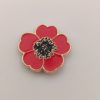 Broche aimantée "Fleur coquelicot"