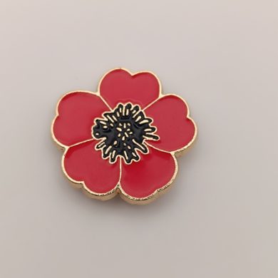 Broche aimantée "Fleur coquelicot"