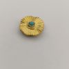 Broche aimantée "Soleil strié perle verte"