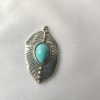 Broche aimantée "Feuille imitation turquoise" – Image 3