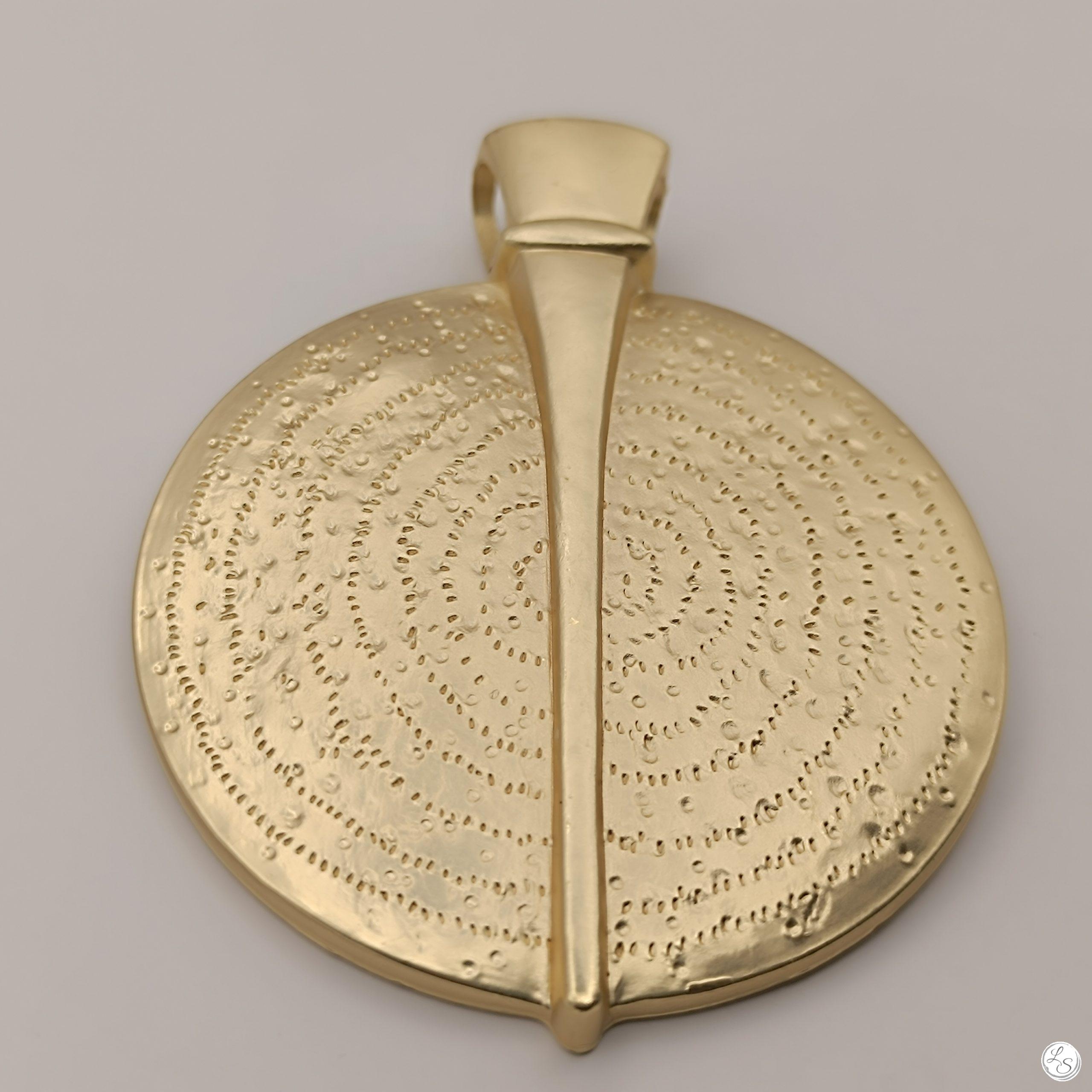 Broche aimantée "Grande Fibule dorée"