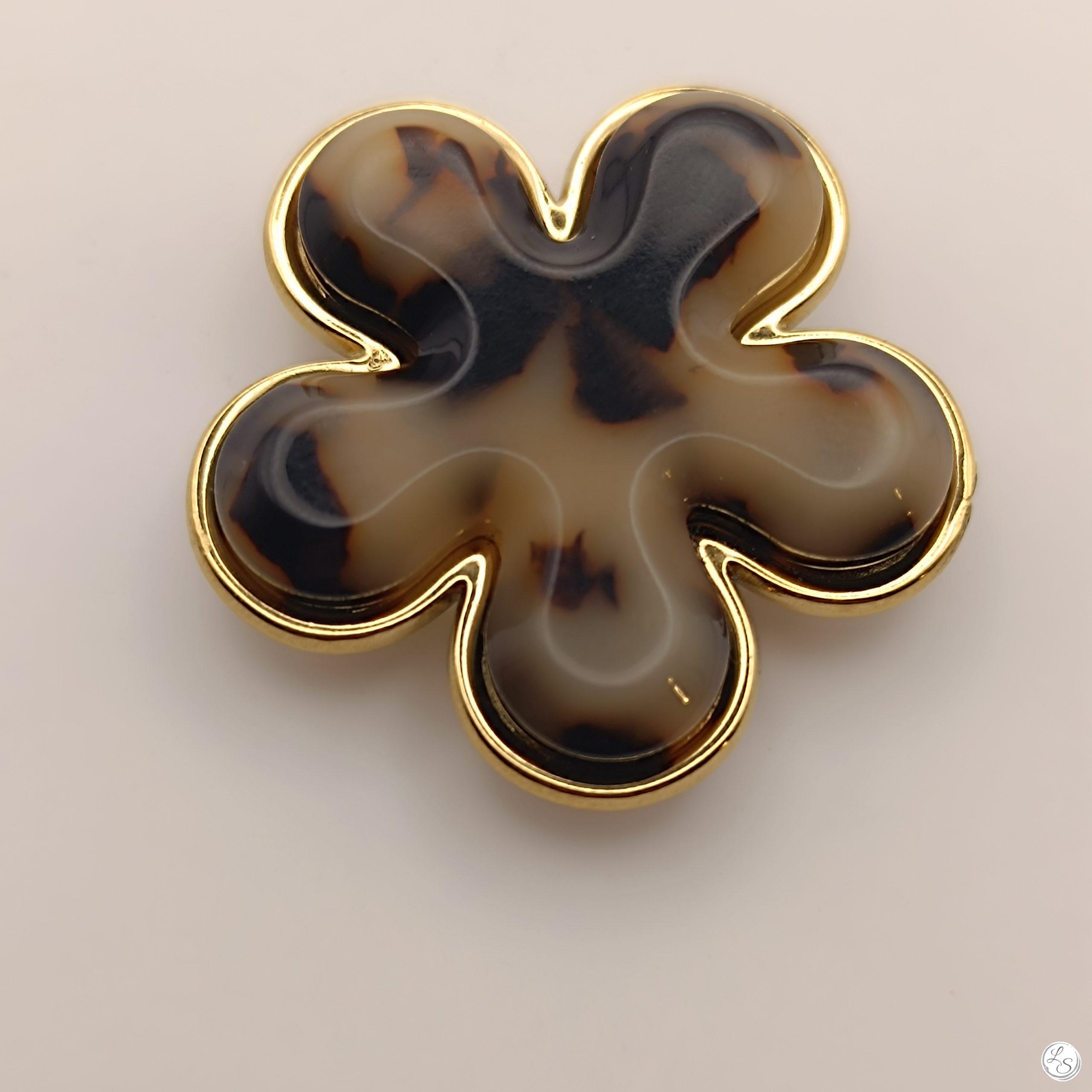 Broche aimantée "Fleur Léopard"