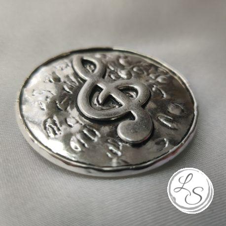 Broche aimantée "Médaillon clé de sol" – Image 2