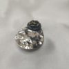 Broche aimantée "Goutte argentée avec sa fleur bronze" – Image 2