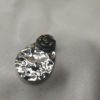 Broche aimantée "Goutte argentée avec sa fleur bronze"
