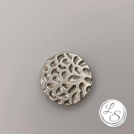 Broche aimantée "Argenté martelé"